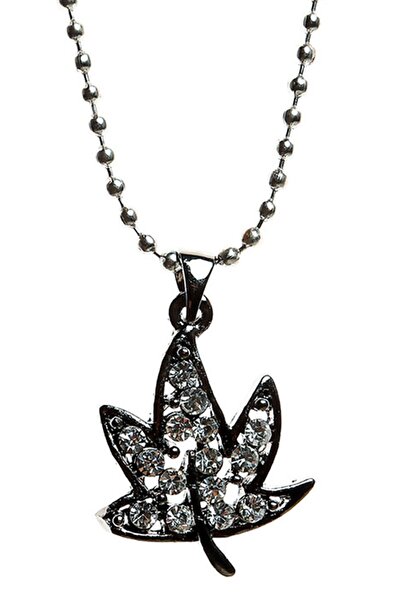 Rouge قلادة سالكيم موديل أوراق الحجر اللامعة