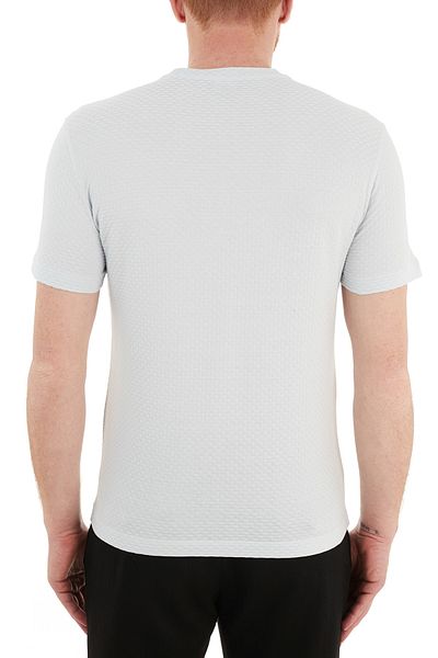 Emporio Armani Tricou albastru deschis pentru bărbați din bumbac cu gâtul rotund3k1t7q 1jm9z 0600