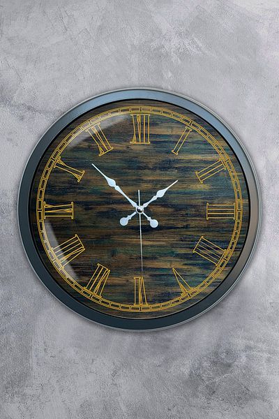 Kasva Concept Gift 40 cm Black Metal Roman Wall Clock