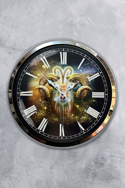 Kasva Concept Ρολόι τοίχου μεταλλικό Κριός 40 εκ.