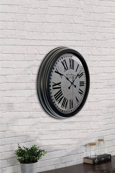 Kasva Concept Gift 40 cm Black Metal 2021 Fashion Wall Clock