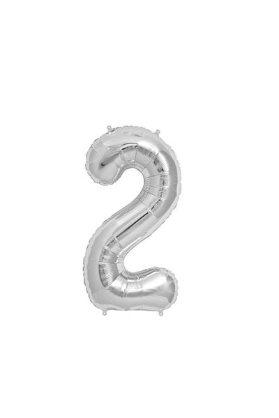 KBK MARKET 75 Cm 2 Foil Letter Balloon Silver