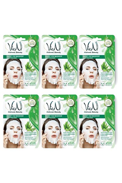 Vien Kağıt Yüz Maskesi Aleovera Aktif Içerikli Yoğun Nemlendirici Tazeleyici ...