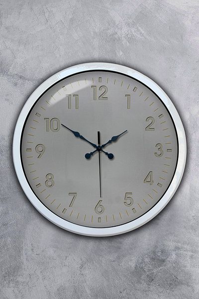 Kasva Concept Cadou 40 Cm Ceas de Perete Clasic Metal Alb