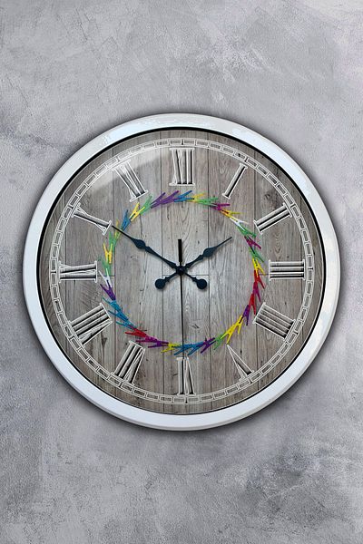 Kasva Concept Gift 40 cm White Metal Cool Wall Clock