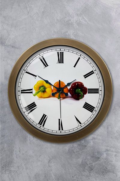 Kasva Concept Cadou 36 Cm Ceas de Perete Bucătărie Metal Antic