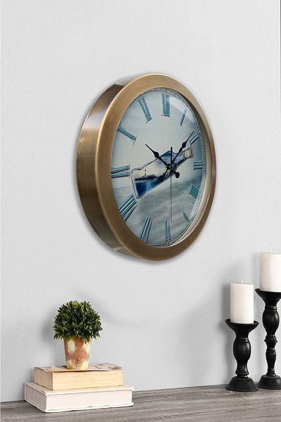 Kasva Concept Gift 36 cm Antique Metal Lost Wall Clock
