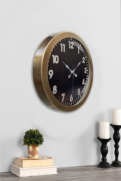 Kasva Concept Gift 36 cm Antique Metal Classic Wall Clock