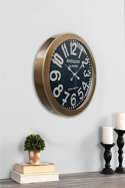 Kasva Concept Gift 36 cm Antique Metal Antique Wall Clock
