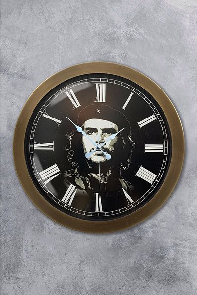 Kasva Concept 36 cm Antique Metal Cheque Vara Wall Clock