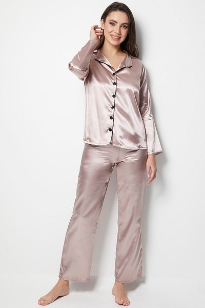 Miorre Pajama Set - Brown - Plain