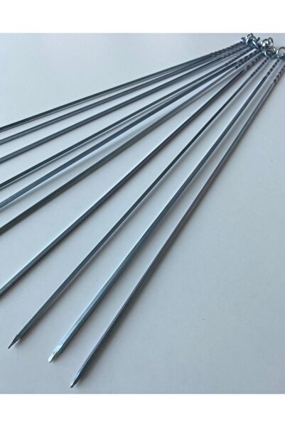 mobilreyon - 10 Adet Kare Ciğer Kuşbaşı Şiş ( Boy:50 Cm , Kalınlık 3 Mm )