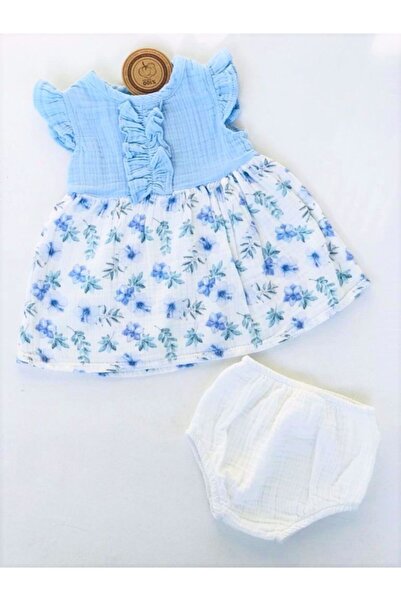 Aydodo Kız Bebek Fırfır Detaylı Külotlu Elbise