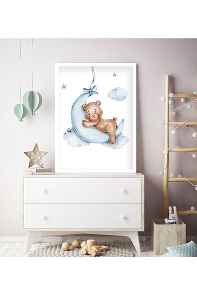 Ya&mu Painting Sets 1 Piece 33 X 44cm Large Size Wooden Framed Baby, Children's Room Painting