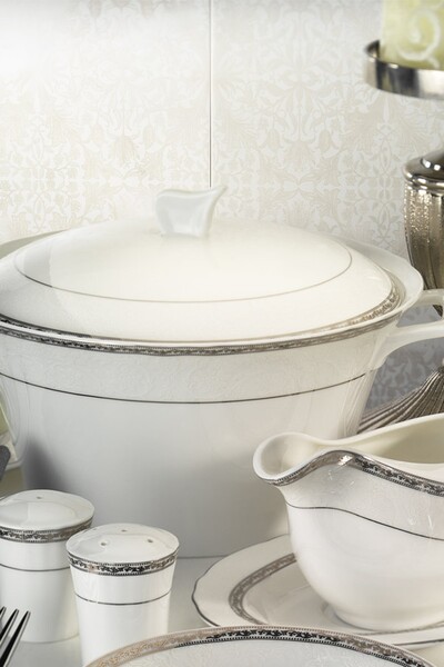 Kütahya Porselen Aspendos 84 Parça 25151 Desenli Yemek Takımı ASP84YT33025151