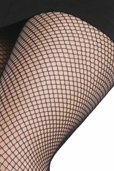 Penti Ince Ve Sık Delikli File Siyah Külotlu Çorap