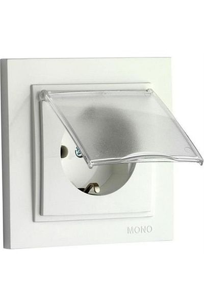 MONO Despina White Child Proof Grounded Socket 500-000121-119