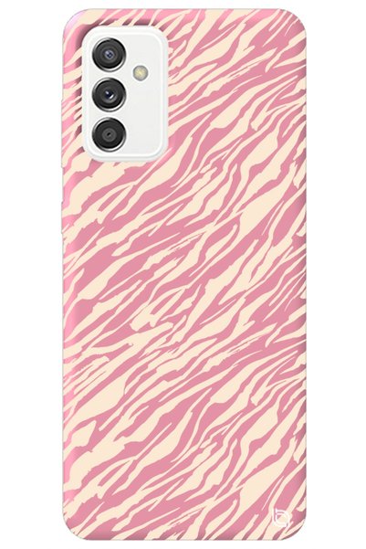 WANNA PROTECT Samsung M52 Pink Premium Velvet Stripes Patterned Silicone Phon...