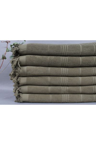 Kayra Export بيشتيمال كاكي أخضر قطن عضوي بيشتيمال 90x180 سم قطن بيشتيمال هدية الذكرى السنوية