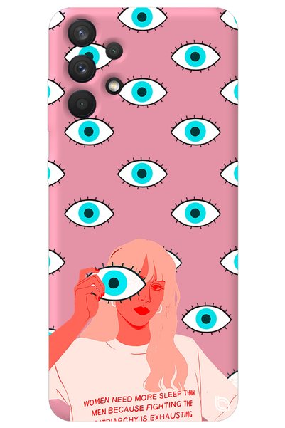 WANNA PROTECT Samsung A13 4g Pink Premium Velvet Eye Patterned Silicone Phone...