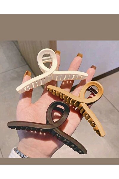 MAKSESUAR Γυναικείο Σετ με 3 Κούμπες με Φιόγκο σε Καφέ Τόνους