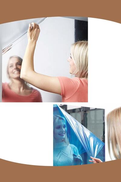 Otantik Ayna Görünümlü Yapışkanlı Folyo Ayna Duvar Kağıdı 100 X 50 Cm