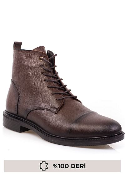 maximoda Genuine Leather Zippered Men's Leather Boots