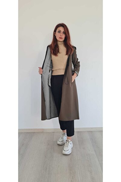 RABİA STORE Spor Model Kapşonlu Trençkot
