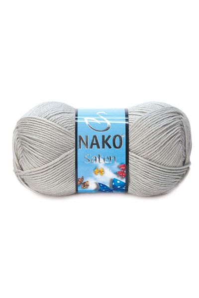 NAKO Satin 5-Piece Hand Knitting Thread Light Gray 130