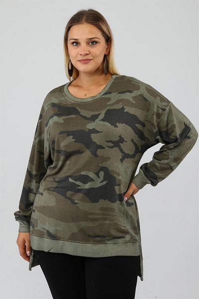 Plus size camo discount jumper