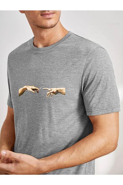 DAXİS Sportwear Company Ανδρικό μπλουζάκι με στάμπα χεριών