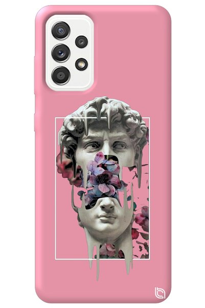 WANNA PROTECT Samsung A73 Pink Premium Velvet David Patterned Silicone Phone ...