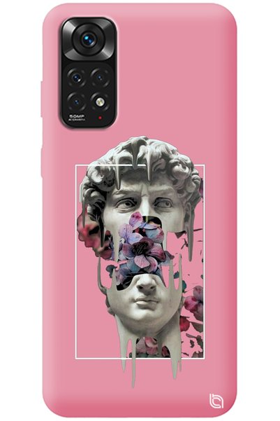 WANNA PROTECT Xiaomi Redmi Note 11S Pink Premium Velvet David Patterned Silic...