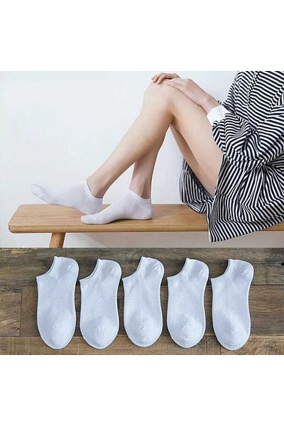 WORTHY SOCKS Чифт от 4 памучни бели чорапи до глезена