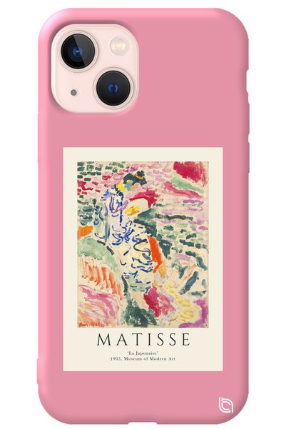 WANNA PROTECT iPhone 14 Plus Pink Premium Velvet Matisse Patterned Silicone P...