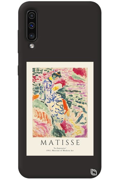WANNA PROTECT Samsung A50 Black Premium Velvet Inside Matisse Patterned Silic...