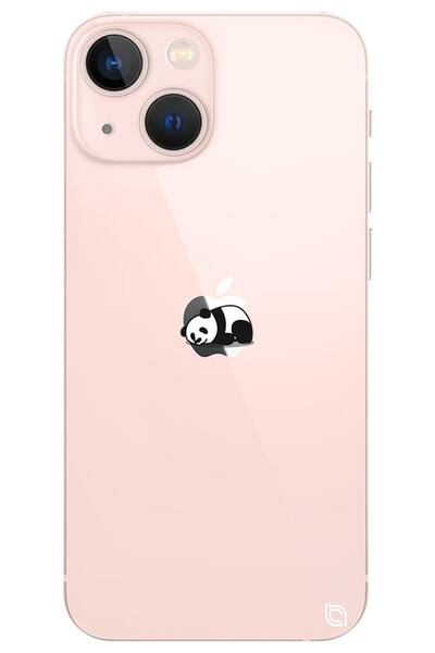WANNA PROTECT Iphone 14 Plus Panda Desenli Silikon Şeffaf Telefon Kılıfı