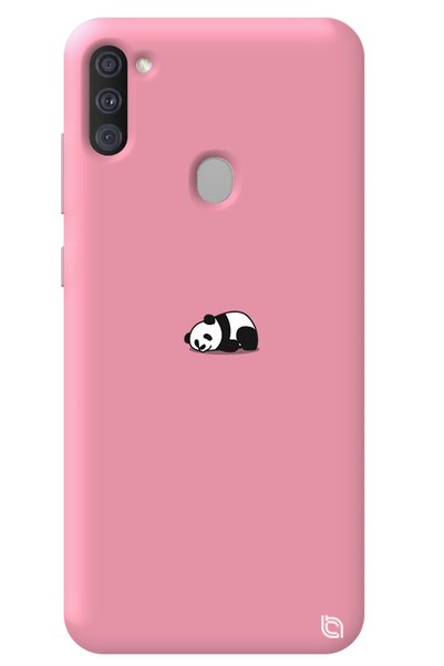 WANNA PROTECT Samsung A11 Pink Premium Velvet Panda Patterned Silicone Phone ...