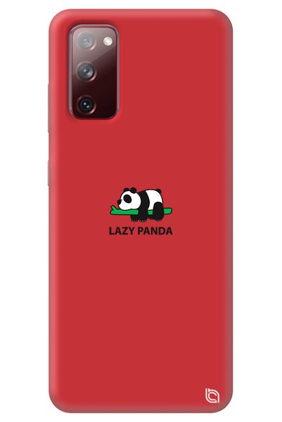WANNA PROTECT Samsung A02S Red Premium Velvet Panda Patterned Silicone Phone ...