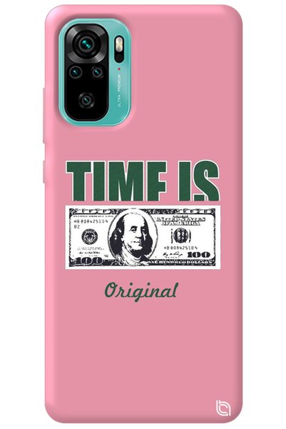 WANNA PROTECT Xiaomi Redmi Note 10 Pink Premium Velvet Money Patterned Silico...