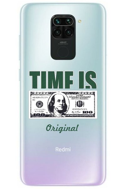 WANNA PROTECT غلاف هاتف Xiaomi Redmi Note 9 من السيليكون الشفاف بنمط النقود