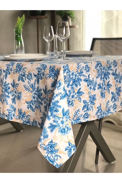 desen izmir Fata de Masa, Floare Magica Cusuta Speciala - 130x230 Cm 8-10 Pers