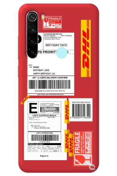 WANNA PROTECT Xiaomi Redmi Note 8 Red Premium Velvet Inside Express Patterned...