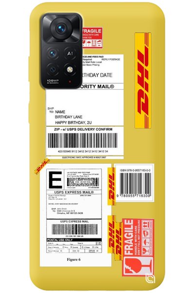 WANNA PROTECT Xiaomi Redmi Note 11 Pro Yellow Premium Velvet Inside Express P...