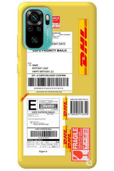 WANNA PROTECT Xiaomi Redmi Note 10 Yellow Premium Velvet Inside Express Patte...