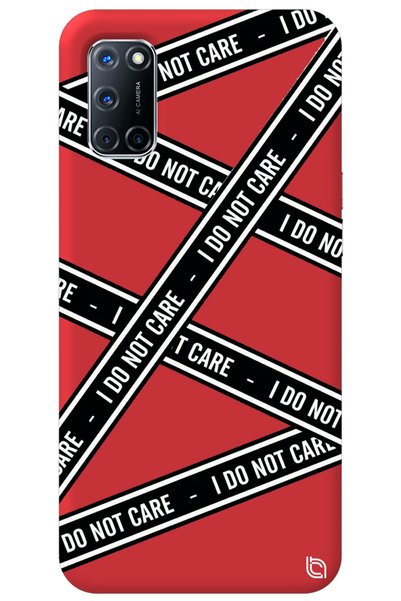 WANNA PROTECT Oppo A72 Red Premium Velvet Inside Dont Care Patterned Silicone...