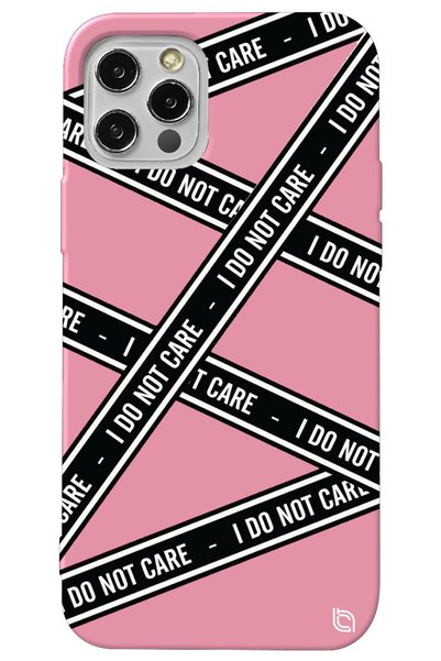WANNA PROTECT iPhone 14 Pro Max Pink Premium Velvet Inside Dont Care Patterne...
