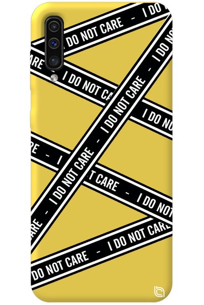 WANNA PROTECT Samsung Galaxy A70 Yellow Premium Velvet Inside Dont Care Patte...