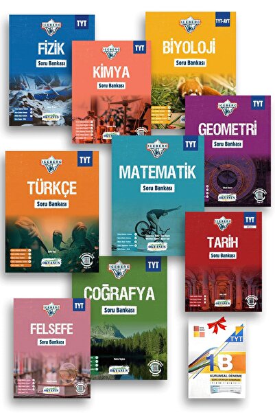 Okyanus Yayınları Tyt Iceberg Matematik Fizik Kimya Biyoloji Türkçe Tarih Coğ...