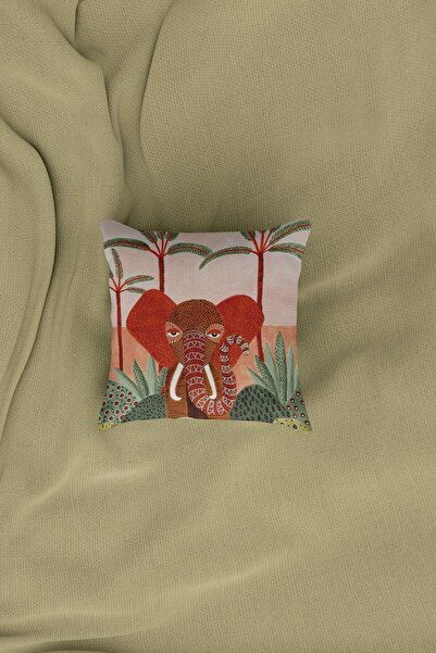 Dekomall Husă de pernă cu două fețe Saffran Elephant 201